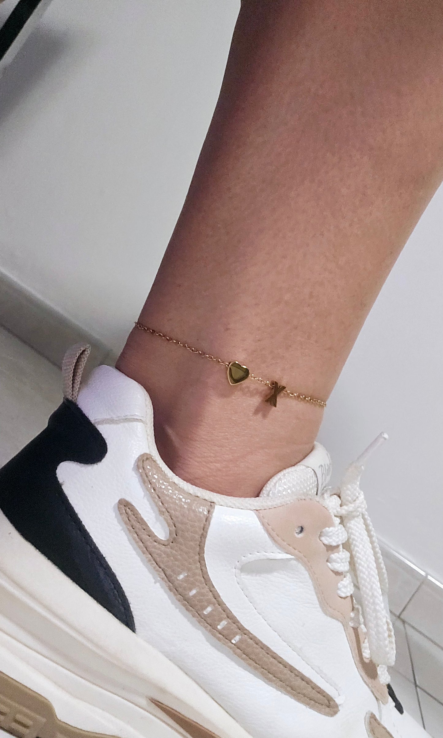Tobilleras Heart & Initial