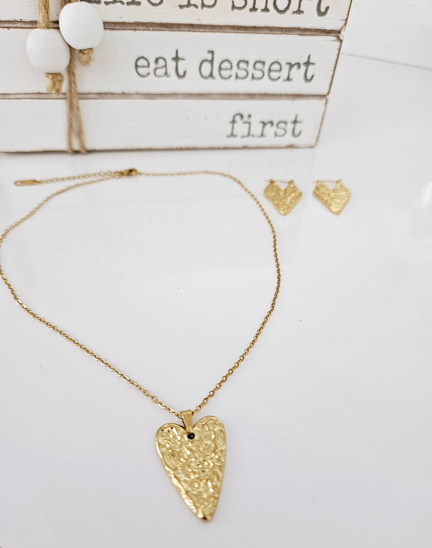 Alice Heart Necklace Gold/Plated