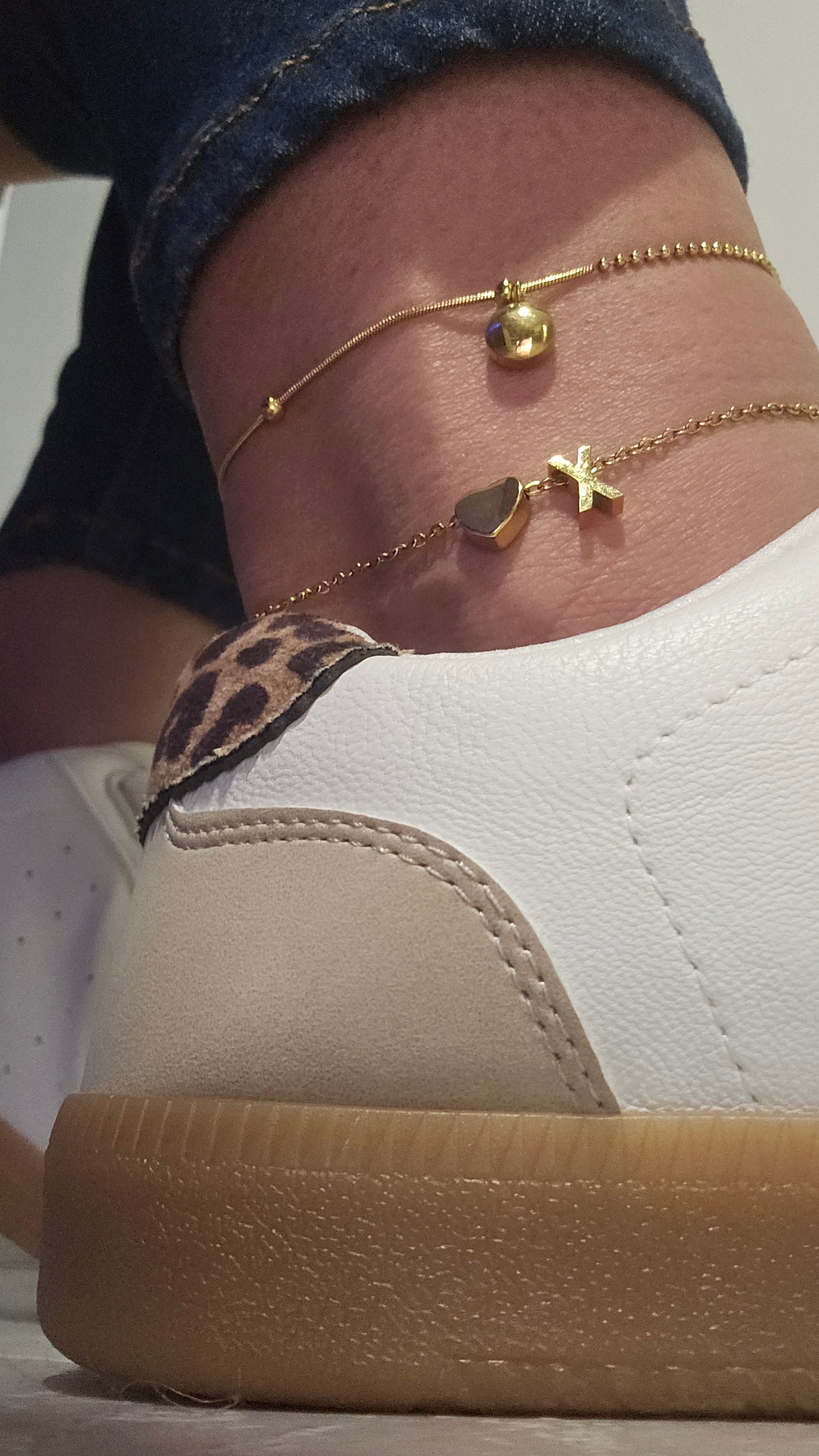 Tobilleras Heart & Initial
