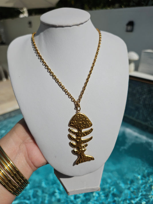 Fish Gold Necklace
