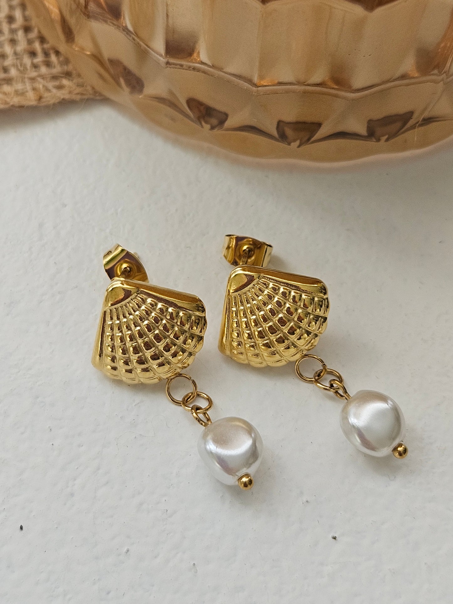 Caracol & Pearl Earrings